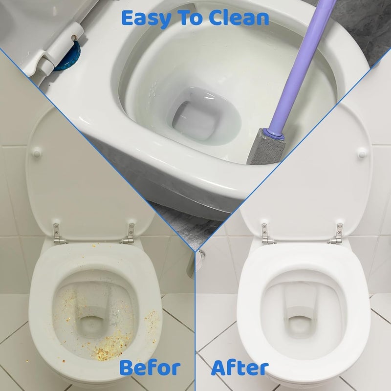 Enjunway Pumice Stone Toilet Bowl Cleaner,Bathroom Cleaner Brush Toilet Wand Refills with 30CM Long Handle for Remove Hard Water Stains with 1 Wand+ Pumice Stones (10 Pack) - Image 4